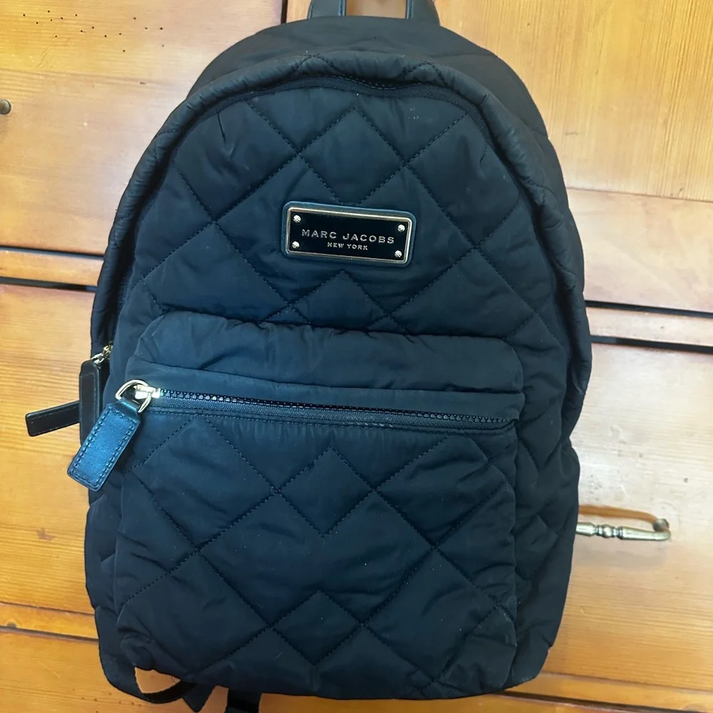 Marc Jacobs Quilted Black Backpack - Picture 1 of 6